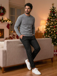 Men's Chinos - Black OZONEE V/6545Z