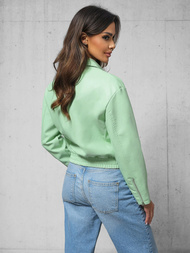 Women's Leather Jacket Mint OZONEE O/G116