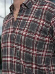 Men's Shirt - Burgundy OZONEE V/V178