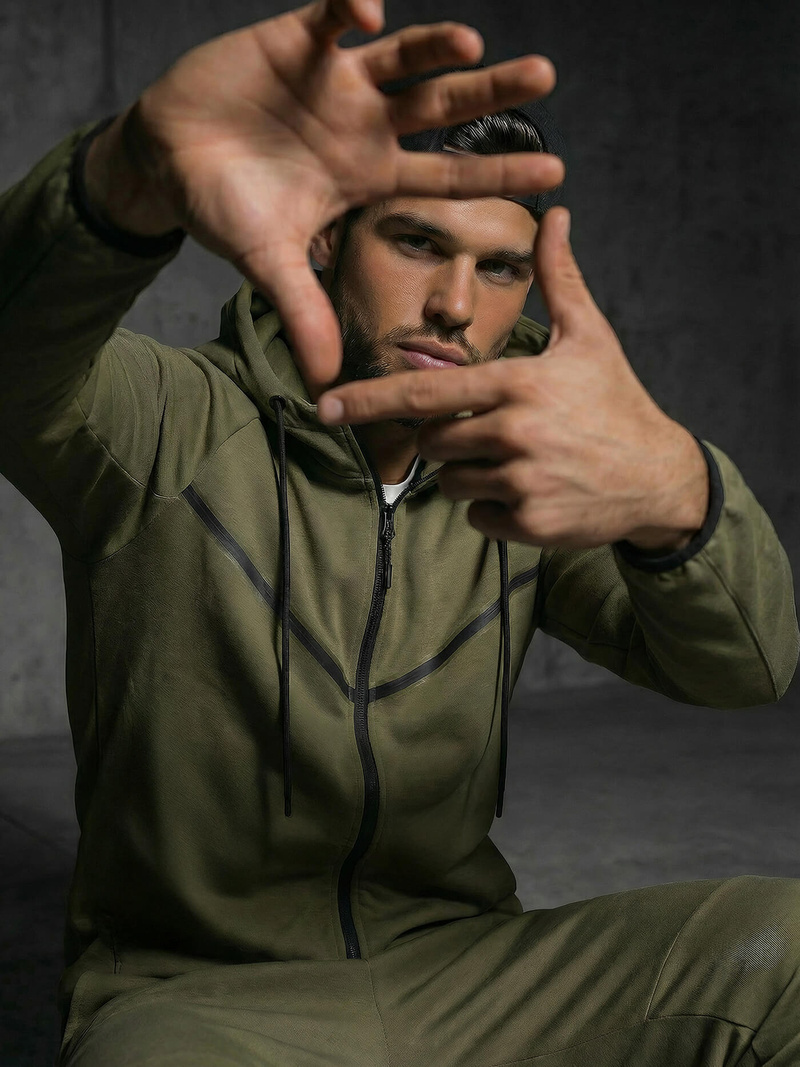 Men's Tracksuit - Khaki OZONEE JS/8C1966/29