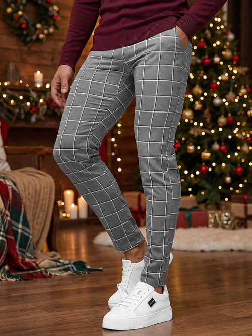 Men's Chino Trousers - Dark Dark Grey OZONEE DJ/5522Z