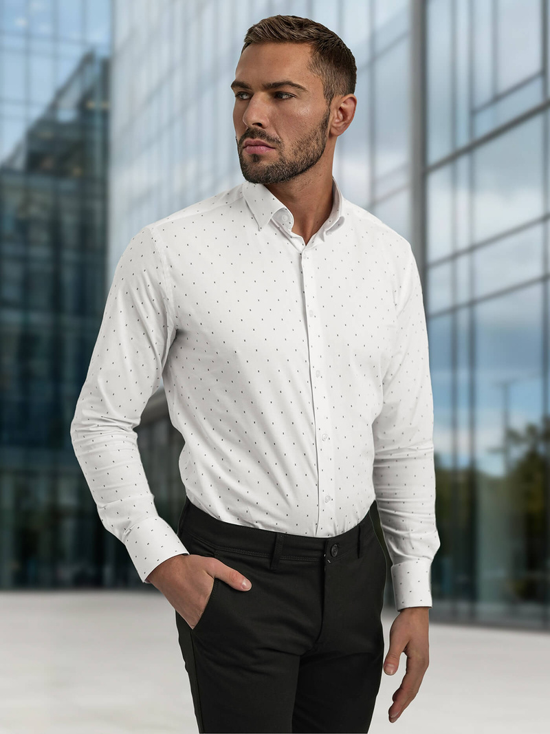 Men's Shirt - White OZONEE V/V180