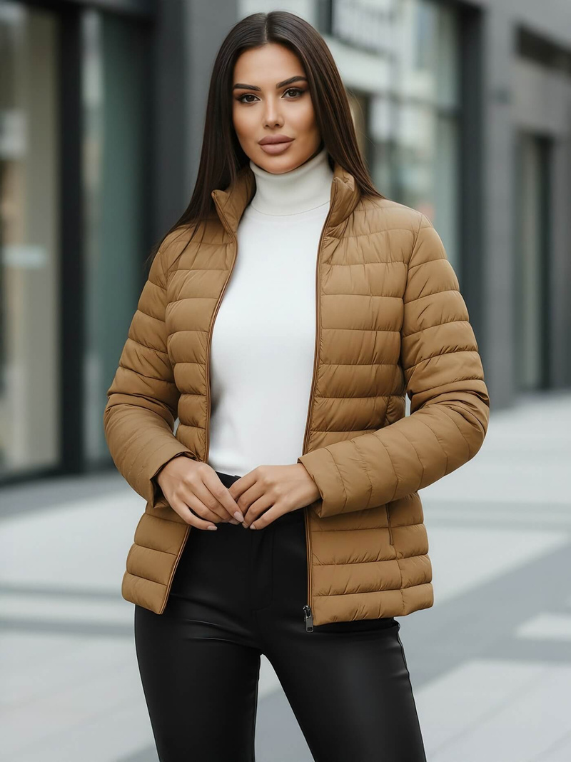 Women's Jacket - Dark Beige OZONEE JS/16M9109/84Z