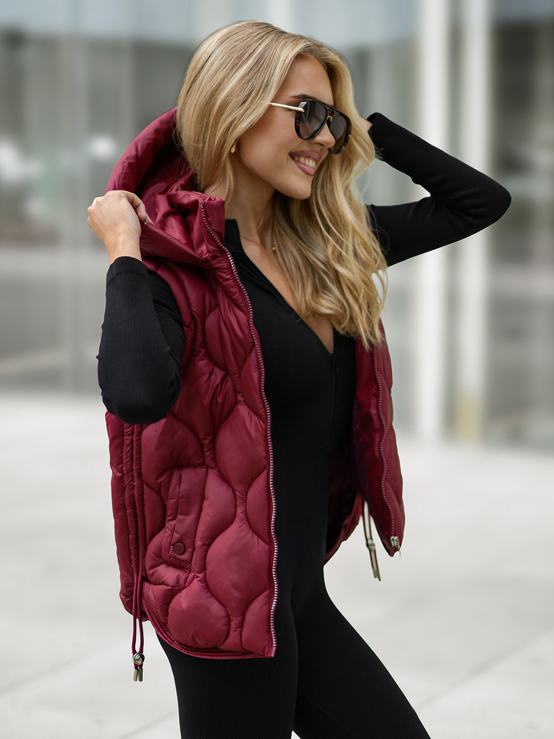 Women's Gilet - Burgundy OZONEE JS/5M3235/1