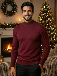 Men's Jumper - Burgundy OZONEE V/V24503Z