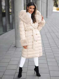 Women's Coat - Beige OZONEE JS/5M3160/254Z