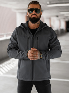 Men's Softshell Jacket - Dark Grey OZONEE JS/27B6525/5Z