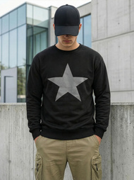 Men's Sweatshirt - Black OZONEE JS/65B3920/3Z