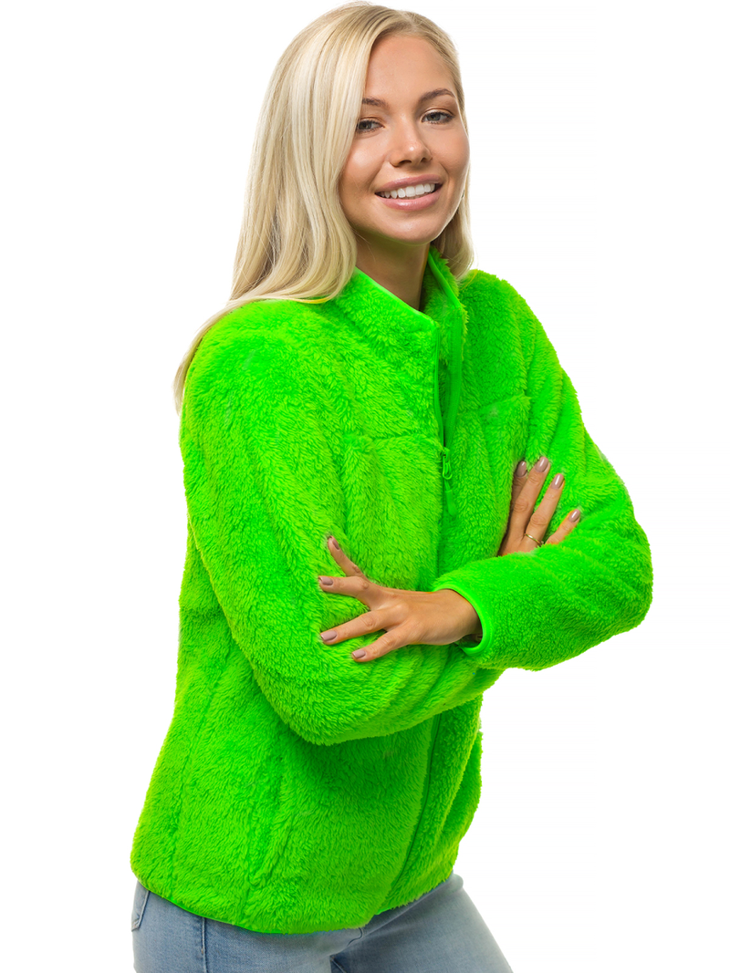 Women's Sweatshirt - Green neon OZONEE JS/HH006/52