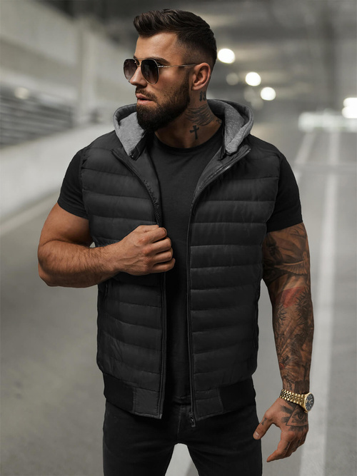 Men's Gilet - Black OZONEE JS/8M983/392