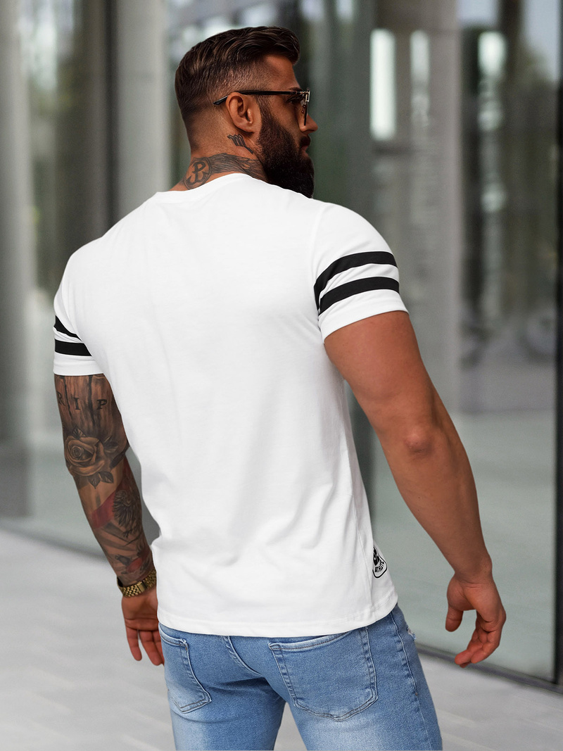 Men's T-shirt - White OZONEE JS/8B1391/1