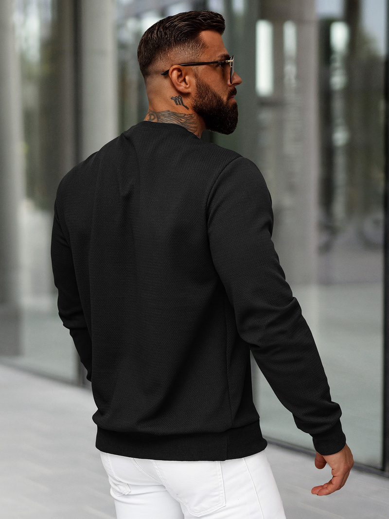 Men's Sweatshirt - Black OZONEE O/P2031Z