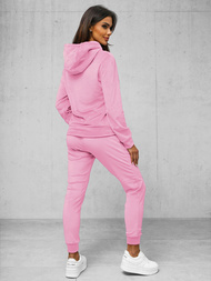 Women's Velour Tracksuit Set - Powder Pink OZONEE O/8C1175/38Z