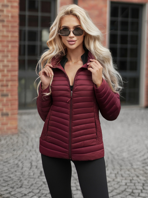 Women's Jacket - Burgundy OZONEE JS/11Z8228Z