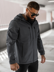 Men's Softshell Jacket - Dark Grey OZONEE JS/27B6525/5Z