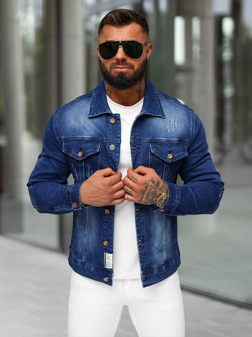 Men's Denim Jacket - Blue OZONEE NB/MJ514BS