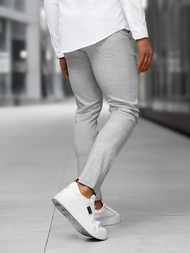 Men's Chino Trousers - Grey OZONEE DJ/5505Z