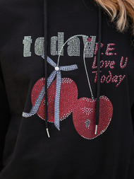 Women’s Hoodie - Black OZONEE JS/8B856/3