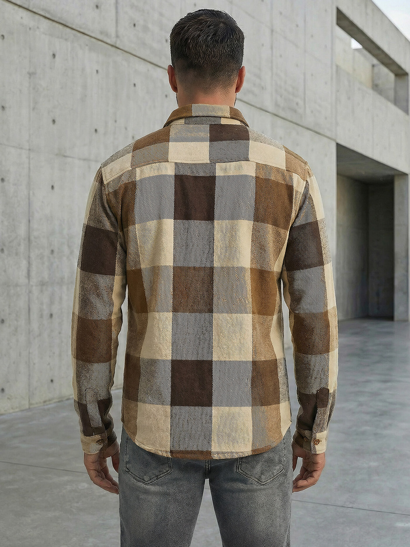 Men's Shirt - Camel OZONEE NB/MC728KZ