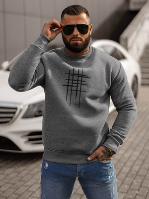 Men's Sweatshirt - Dark Grey OZONEE JS/8B1361/5