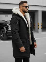 Men's Winter Jacket - Black OZONEE JS/5M120/392Z