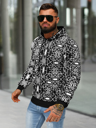 Men's Hoodie - Black OZONEE JS/8B1236/3