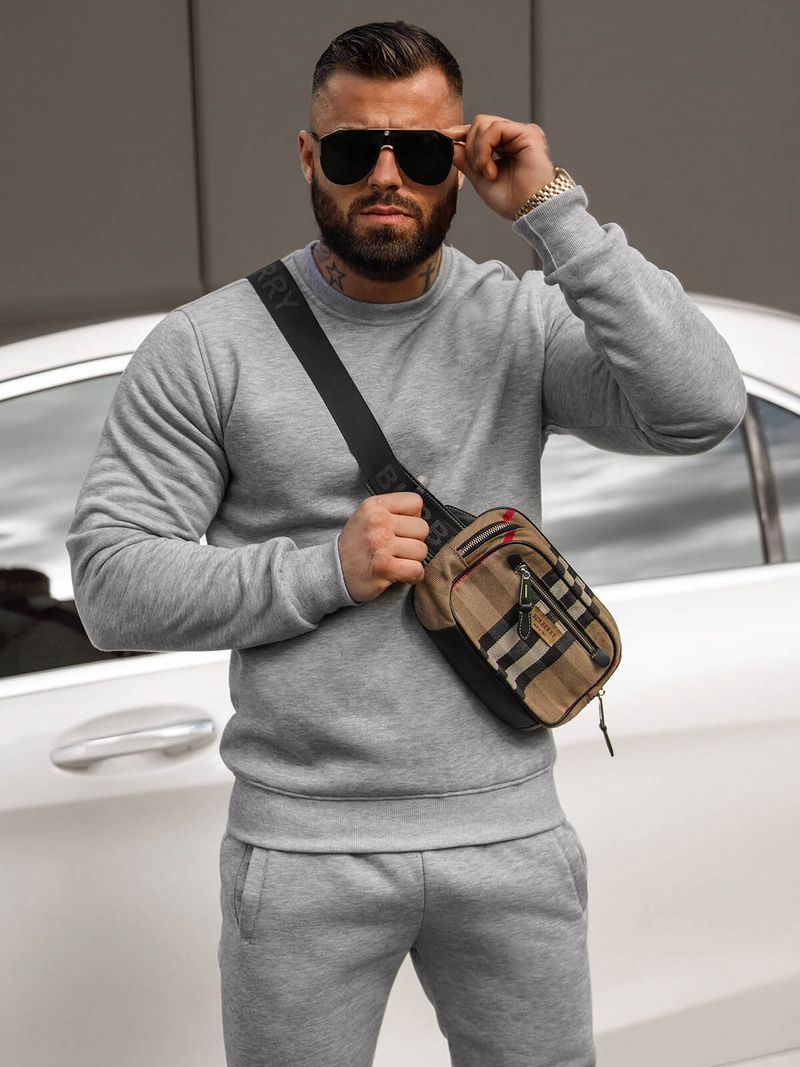 Men's Tracksuit - Grey OZONEE JS/68C10380/2Z