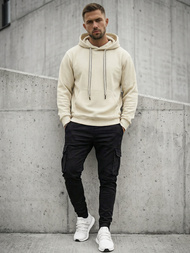 Men's Hoodie - Ecru OZONEE O/G3065