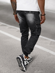 Men's jeans joggers - Black OZONEE NB/MP0108N