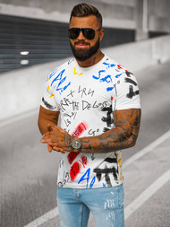 Men's T-shirt - White OZONEE JS/8T1211/1