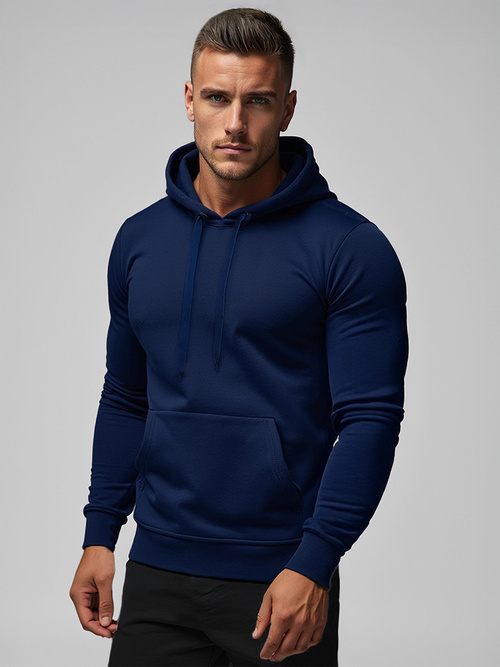 Men's Hoodie - Navy blue  OZONEE JS/2009Z