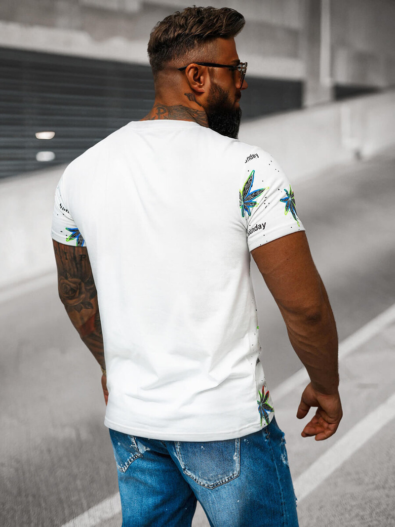 Men's T-shirt - White OZONEE O/T136/1