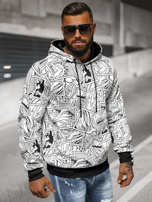 Men's Hoodie - White OZONEE JS/8B1256/1