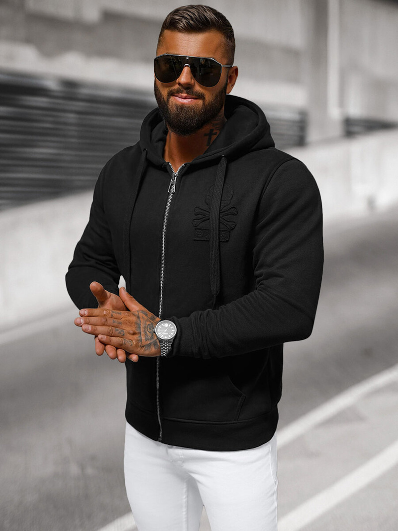 Men's Hoodie - Black OZONEE NB/MF2003