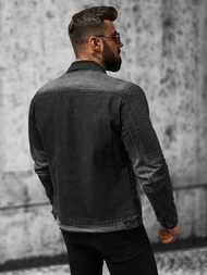Men's Denim Jacket Black OZONEE NB/MJ521N