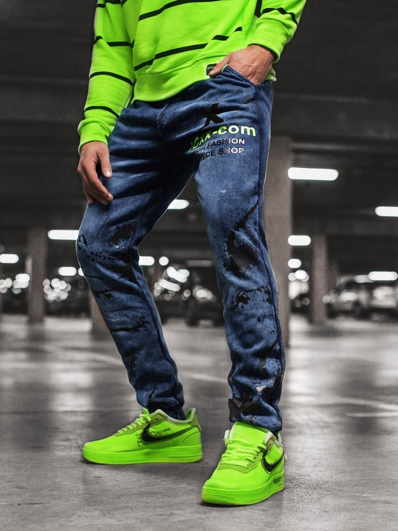 Men's Jogger Jeans Blue OZONEE JS/KK1061