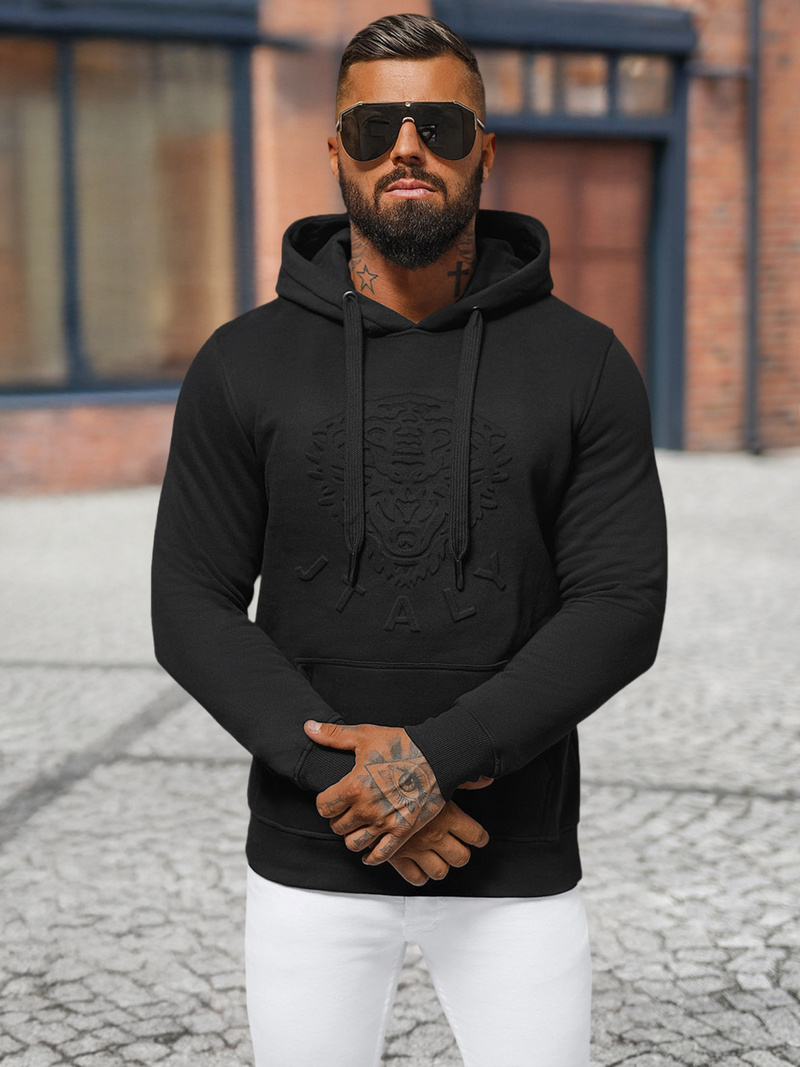 Men's Hoodie - Black OZONEE NB/MF2012