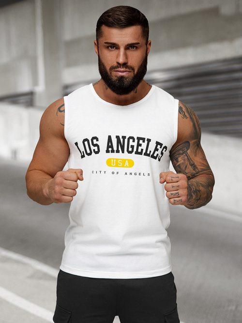 Men's Tank Top - White OZONEE JS/8B1715/1Z