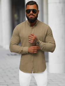 Men's Shirt - Dark Beige OZONEE O/V112