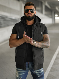 Men's Gilet - Black OZONEE JS/32M1780/392Z