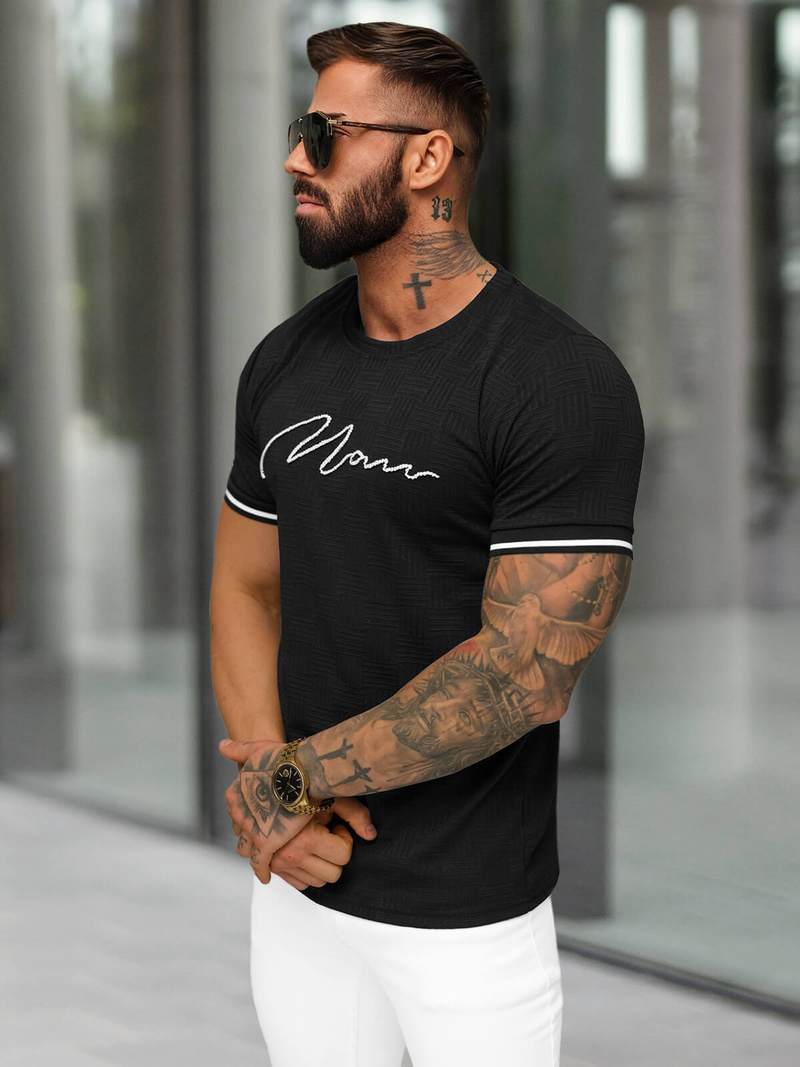Men's T-shirt - Black OZONEE O/QS11628