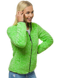 Women's Sweatshirt - Green neon OZONEE JS/HH009/52
