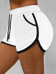 Women's sweat shorts - white OZONEE JS/8K208/1