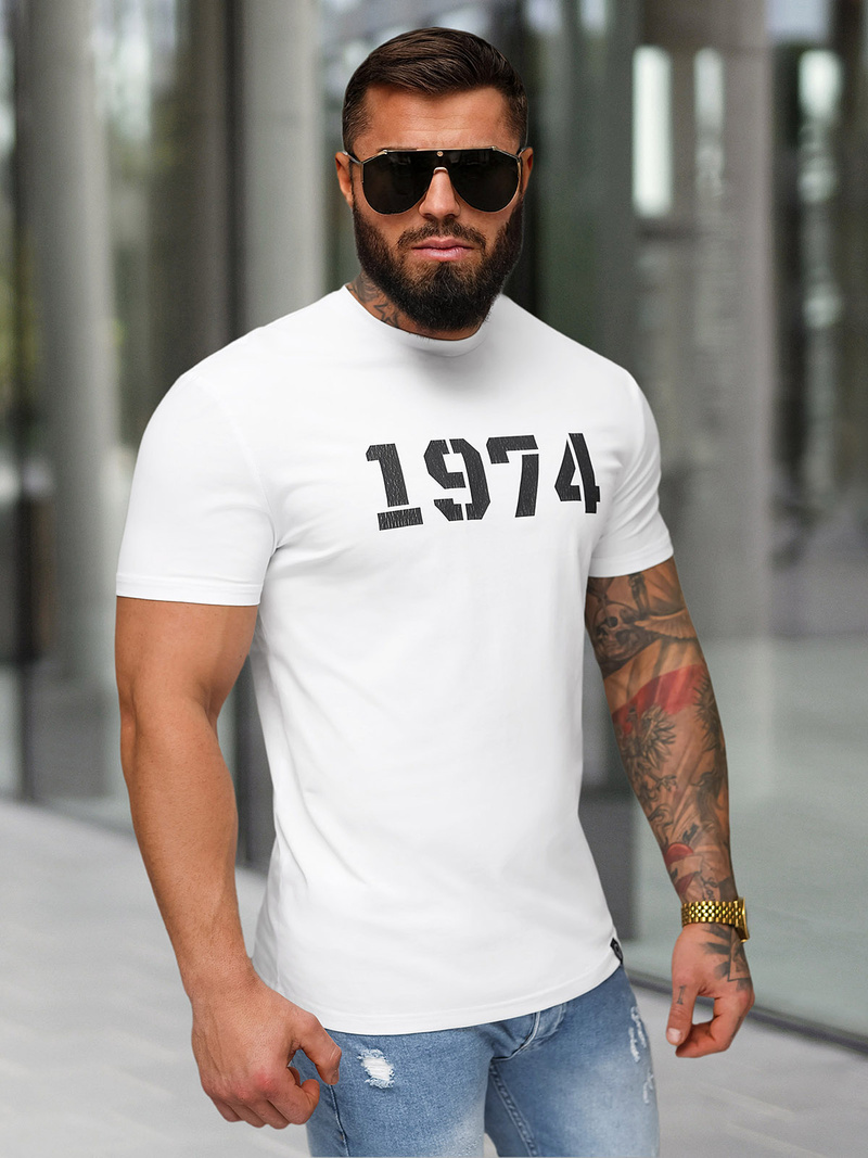 Men's T-shirt - White OZONEE NB/MT3130