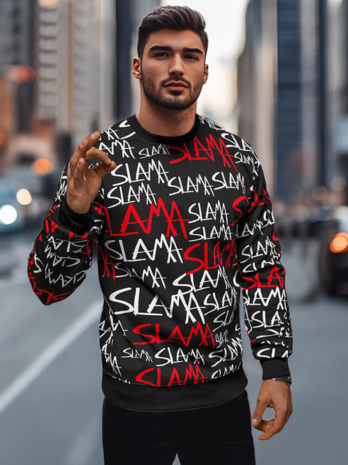 Men's Sweatshirt - Black OZONEE JS/8B1190/3Z