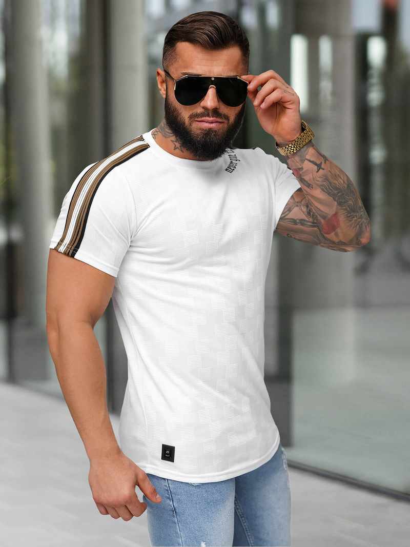 Men's T-shirt - White OZONEE O/QS11621