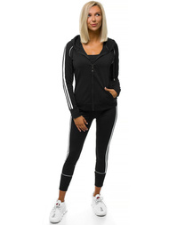 Women's three-piece tracksuit set Black OZONEE O/2924