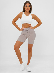 Short Women's Leggings - Mocha OZONEE JS/XY24026S