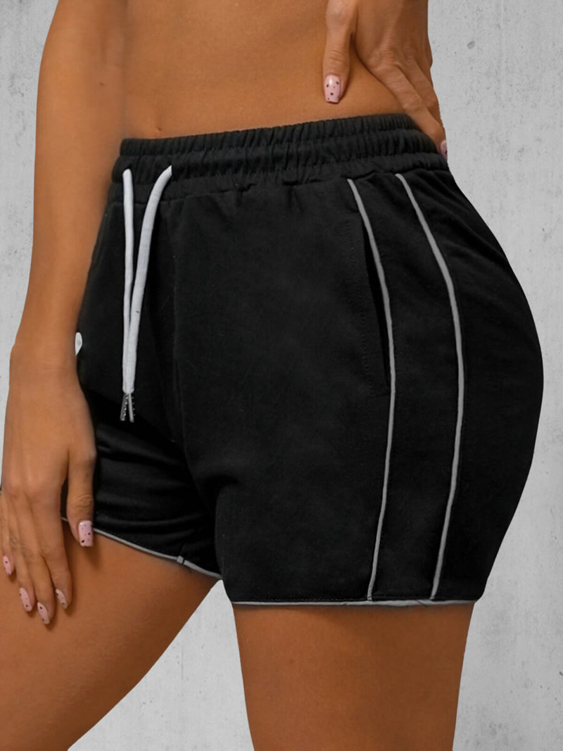 Women's sweat shorts - black OZONEE JS/8K952/3