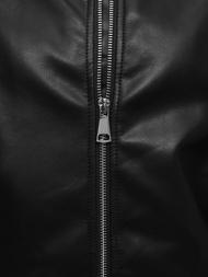 Women's Leather Jacket Black OZONEE O/G116Z